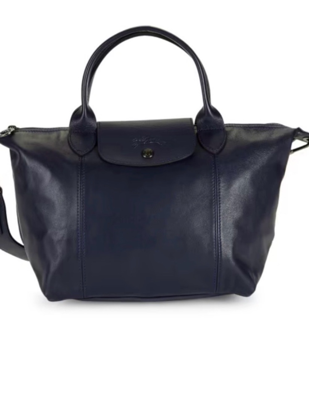 Longchamp Navy Leather Shoulder Bag